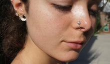 Sterling Silver Nose Ring - Opal - Made to Order