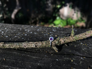 Sterling Silver Nose Ring - Amethyst - Made To Order