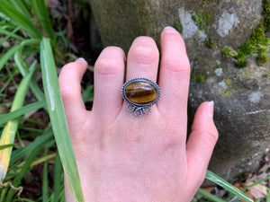 Tigerseye Ring Size 6.25