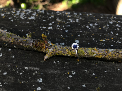 Sterling Silver Nose Ring - Lapis - Made To Order