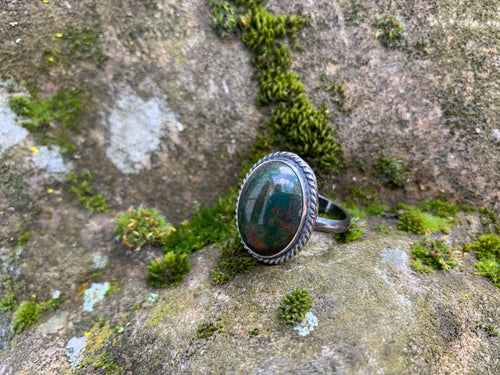 Bloodstone Ring Size 11
