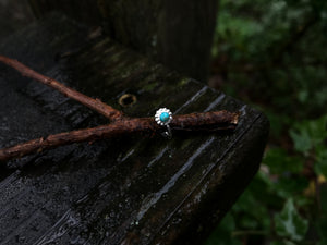 Sterling Silver Nose Ring - Turquoise - Made to Order