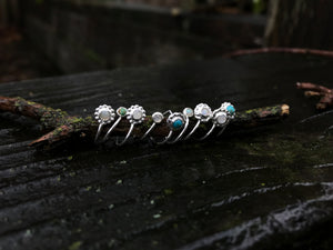 Sterling Silver Nose Ring - Turquoise - Made to Order