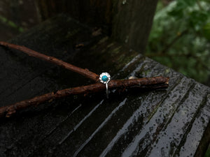 Sterling Silver Nose Ring - Turquoise - Made to Order