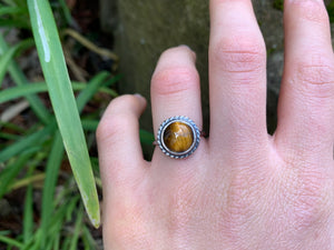 Tigerseye Ring Size 4.75